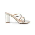 thumbnail image 3 of BLISSFUL STEP Women's Rhinestone Block Heels Heeled Sandals, 3 of 7