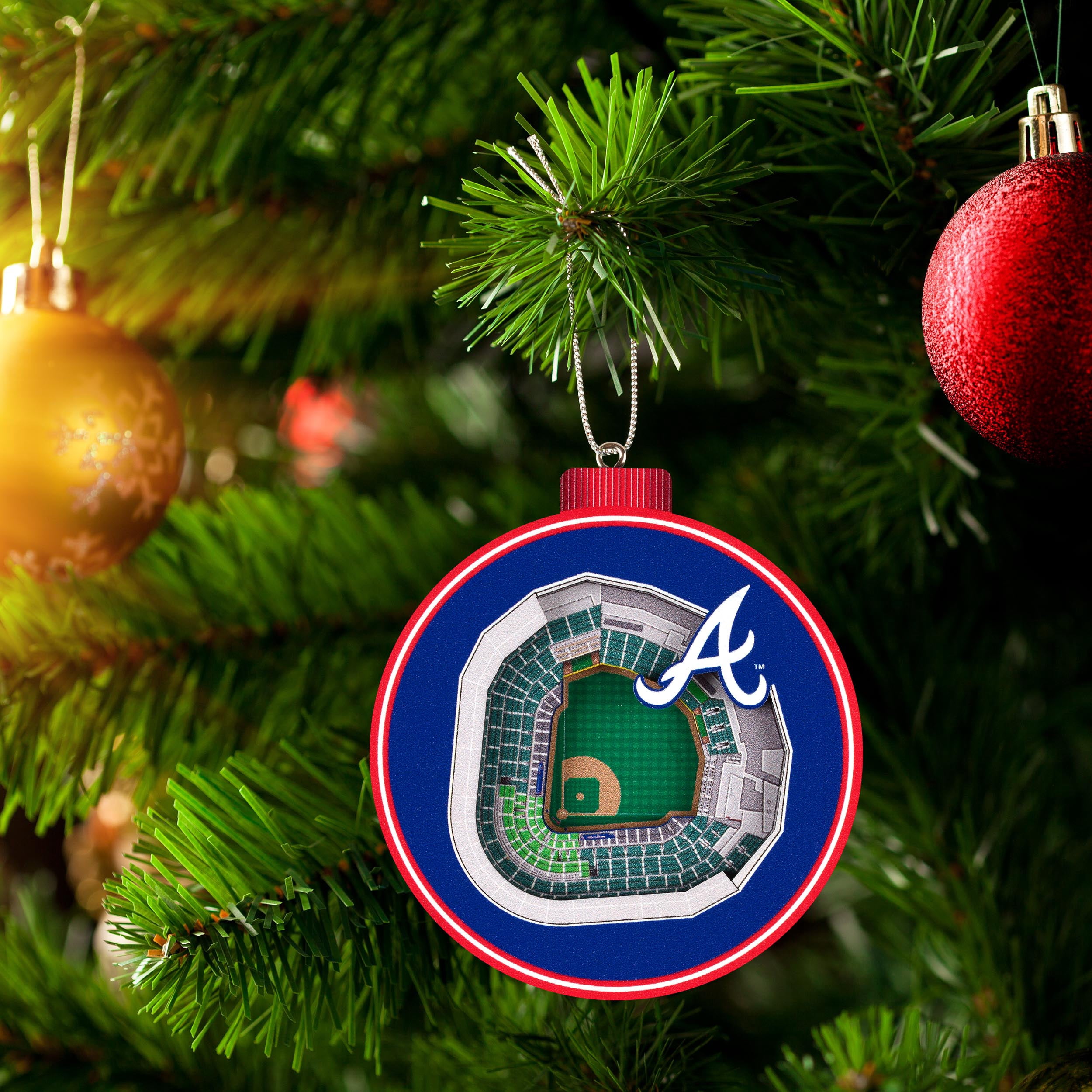 YouTheFan MLB Atlanta Braves 3D StadiumView Ornament