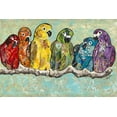 thumbnail image 2 of Ritter, Gina 14x11 Black Ornate Wood Framed with Double Matting Museum Art Print Titled - Flock of Colors, 2 of 4