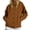 Brown, variant on Women's Waterproof Hooded Rain Jacket Lightweight Windbreaker with Side Pockets Button Down Loose Fit Casual Outdoor Coat for Hiking Travel Brown S