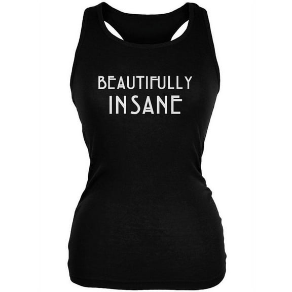 Beautifully Insane Black Juniors Soft Tank Top - Large