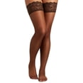 thumbnail image 4 of Berkshire Women's Romantic Lace Top Thigh High Pantyhose 1363 - Lavender Size QUEEN 2, 4 of 5