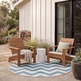 thumbnail image 4 of Safavieh Courtyard Bailey Chevron Indoor/Outdoor Area Rug, Blue/Beige, 6'7" x 6'7" Round, 4 of 11