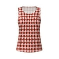 thumbnail image 4 of Gaeub Red and Brown Squares Women's Workout Tank Tops Lightweight Sleeveless Shirts for Women for Athletic Running Tennis Yoga - X-Large, 4 of 9