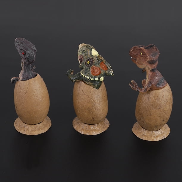 Juguete de huevo de dinosaurio 3 unidades/juego figura de huevos Animal medio eclosionado ANGGREK Otros