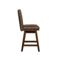 thumbnail image 2 of Linon Cedar Wood Swivel Counter Stool, Brown, 26 inch Seat Height, 2 of 4