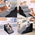 thumbnail image 7 of Dog Stairs for Bed, Pet Stairs for Small Dogs, 3-Layer High-Density Foam Pet Steps, Non-Slip Gentle Slope Dog Stair Ramp with Removable and Washable Cover, Suitable for small, short, elderly pets., 7 of 7