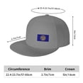 thumbnail image 2 of DouZhe Flat Brim Cap Snapback Hat, Nebraska State Flag Prints Adjustable Gray Adult Baseball Cap, 2 of 6
