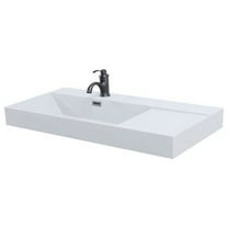 Bellaterra Home 808175-37-RG 37" Vanity Top w/ Quartz & Oval Sink - Dark Gray