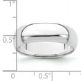 thumbnail image 2 of 925 Sterling Silver 6mm Half Round Band Ring Size 9.5, 2 of 6