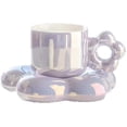 thumbnail image 1 of Flower Shape Coffee Cup Saucer, Coffee Cup Set, Ceramic Mug Mug, Tea Cup And Saucer, Mug And Saucer, 1 of 5