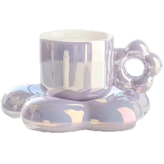 Flower Shape Coffee Cup Saucer, Coffee Cup Set, Ceramic Mug Mug, Tea Cup And Saucer, Mug And Saucer