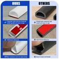 thumbnail image 4 of Weather Stripping Door Seal Self Adhesive Door Weather Strip Silicone D Shaped Seal Strip for Door Frame/Window Seal, 20Ft, White (3/8" W × 1/4" T), 4 of 6