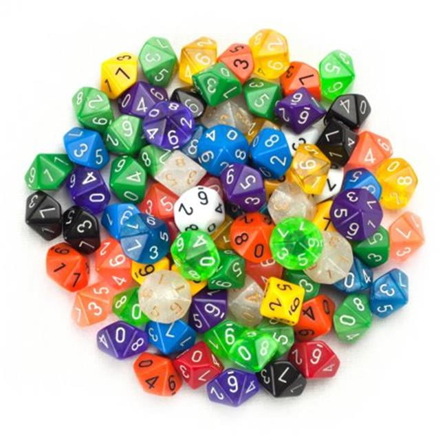 100+ Pack of Random D10 Polyhedral Dice in Multiple Colors Walmart Canada