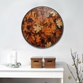 thumbnail image 2 of Yayeee Wall Clock Battery Operated 9.5" Silent Quartz Non-Ticking for Living Room Decor, Fall Pattern, 2 of 8