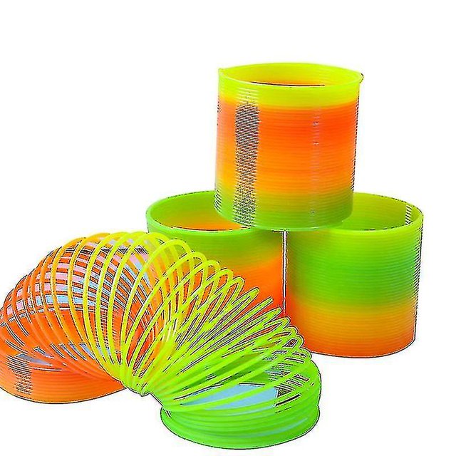 Evago 3pcs Giant Classic Novelty Plasticrainbow Coil Spring Slinky Toy