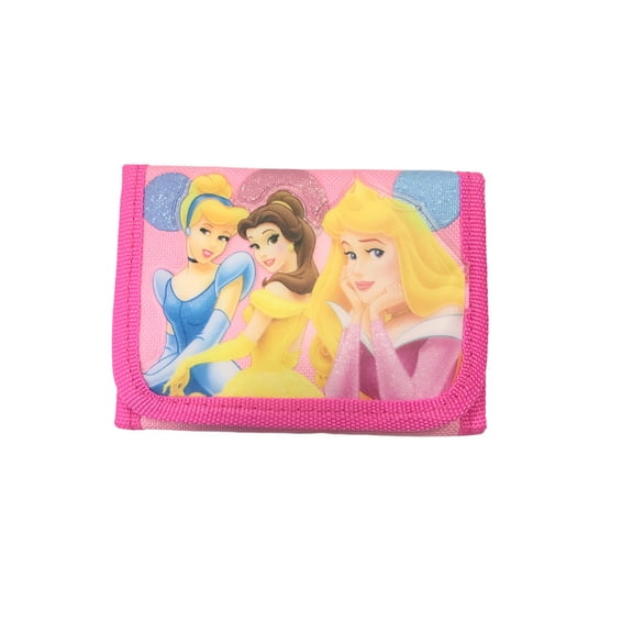 Disney Princess Trifold Pink Wallet 4" x 5"