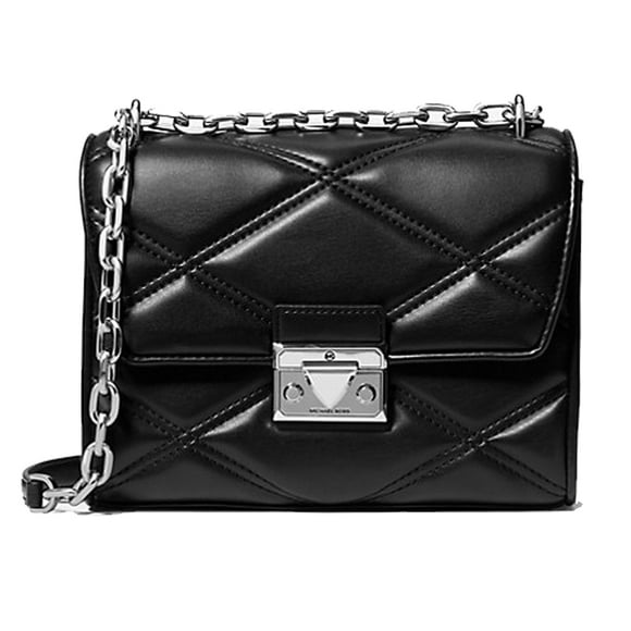 Bolsa Michael Kors ORIGINAL Serena SMALL QUILTED BLACK cuero