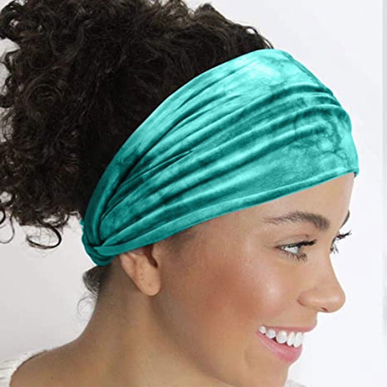 Women Turban Headbands Polyester 8 Pack Tie Dye Stretchy Hair Accessories TKRADY Turban Headbands for Women, 6 Pack Tie Dye Hairbands  main image 4