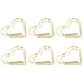 thumbnail image 3 of Paper Clips, Portable Metal Paper Clips Electroplated Gold 100pcs  For Office For Home For File Sorting Heart, 3 of 8