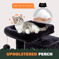 thumbnail image 5 of Amolife 29.1" Small Cat Tree Tower with Plush Cat Condo Perch Sisal Scratching Posts for Indoor Cats and Kittens, Dark Blue, 5 of 10