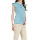 thumbnail image 5 of INSPIRAR CHIC Blusa de Mujer con Corte en la Espalda y Manga Corta Plisada XS Azul Claro, 5 of 6