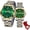 Gold Green, variant on Couple Quartz Watch Luminous Calendar Date Business Formal Luxury Men's and Women's Watch Waterproof Casual Stainless Steel Couple Wedding Romantic Watch 2 Pieces