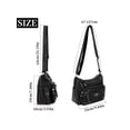 thumbnail image 3 of Gustave PU Leather Crossbody Bag for Women Soft Lightweight Shoulder Handbag Satchel Purse with Multi Zipper Pocket - Black, 3 of 8