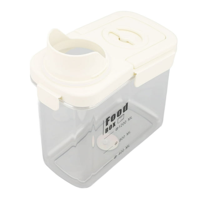 Rice Airtight Dry Food Storage Containers,Rice Storage Bin Cereal Containers Dispenser Rice Storage Bin Cereal Containers Dispenser Clear Food Storage Box Measring Cup for Grain