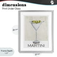 thumbnail image 4 of Stupell Industries Modern Dirty Martini Olives Gray Framed Print Under Glass, 17 x 21, by Kim Allen, 4 of 8