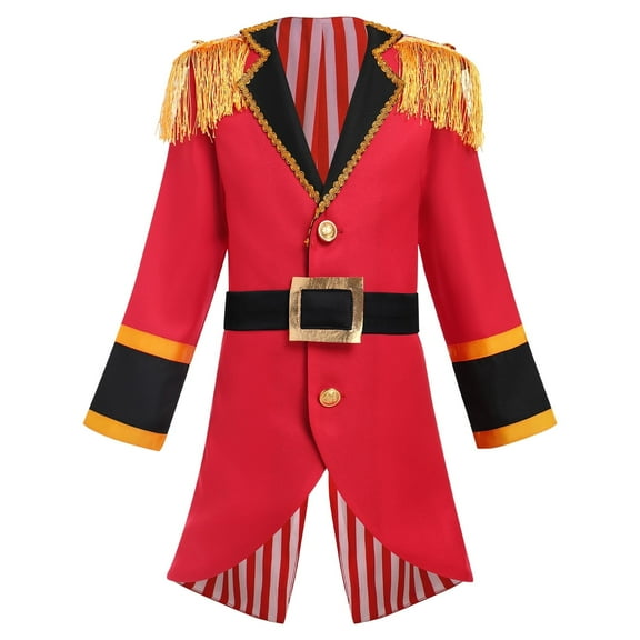 IDOPIP Kids Prince Charming Costume for Boys Circus Soldier Royal Guard Pirate Halloween Party Dress Up