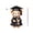 B, variant on Sktrjpolfis Graduation Bear Pendant, 2D Flat Acrylic Ornament for Car Key & Graduation Gift