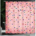 thumbnail image 4 of Ambesonne Retro Shower Curtain, Geometric Circles Image, 69"Wx84"L, Multicolor, 4 of 5