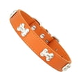 thumbnail image 2 of Methold Collar de perro elegante con hebillas ajustables y collar de perro con forma de hueso fácil de limpiar para perro Suministros para perros naranja METRO, 2 of 6