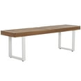 thumbnail image 4 of SAFAVIEH Monti Outdoor Patio Bench, Natural/White, 4 of 11