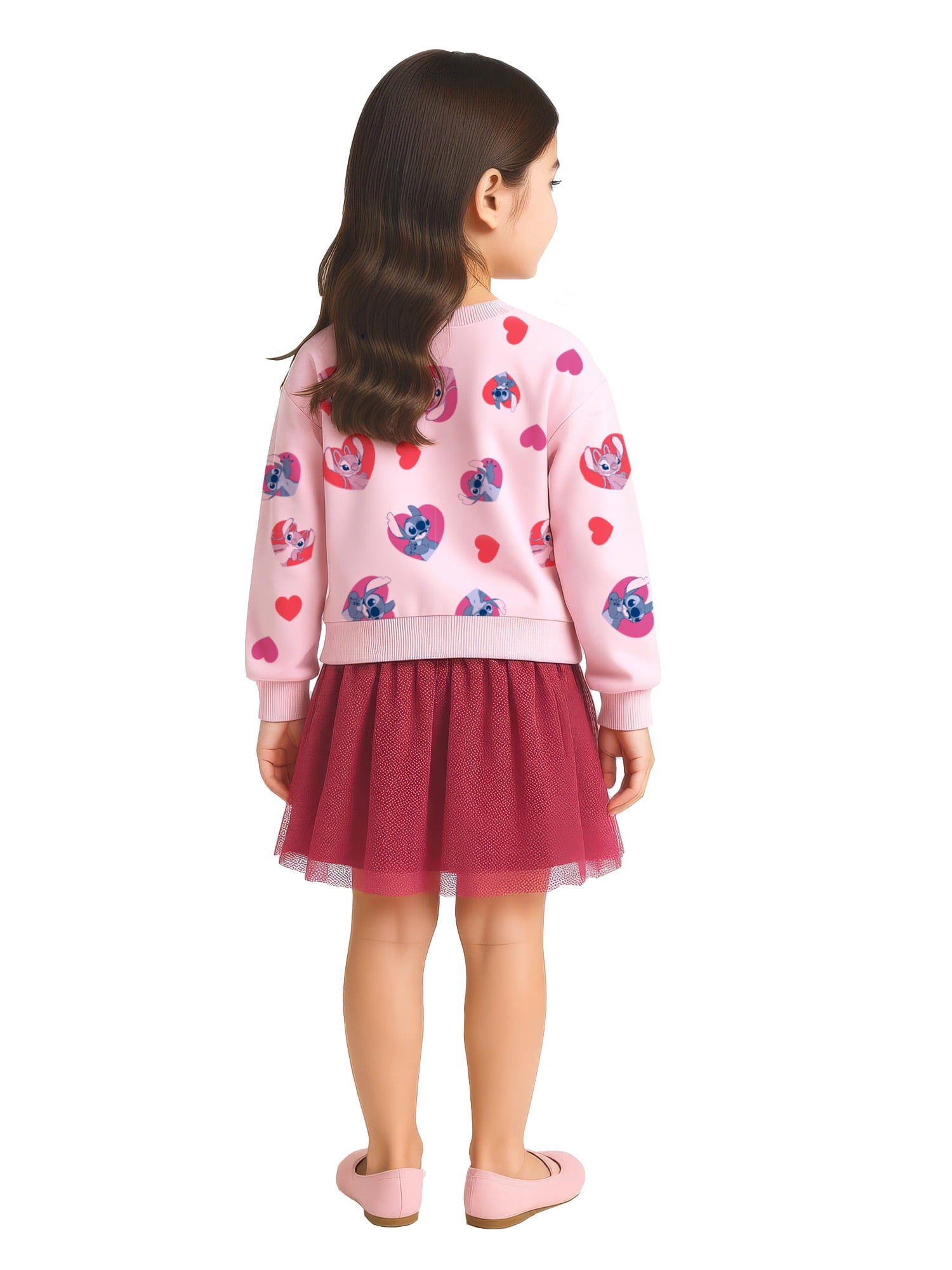 Stitch & Angel Girls Sweatshirt Tutu Dress, Sizes 4-12