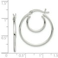 thumbnail image 4 of Primal Silver Sterling Silver Hoop Earrings, 4 of 5