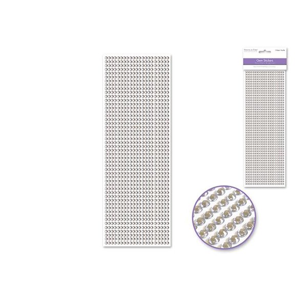 Autocollant en papier : Lignes de gemmes de 4 mm 1029 pièces paquet à valeur - CRISTAL