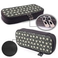 thumbnail image 4 of Lsque Daisies Flowers Printed Big Capacity PU Leather Pencil Case Large Pencil Pouch Stationery Pen Bag Pencil Holder for Teen, 4 of 6