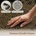 thumbnail image 6 of ODIKA Bordered Meander Frame Geometric Center Border Scroll Greek Key Refined for King Size Bedroom, Master Suite, Under Bed, Foldable Easy Care, 6 of 7