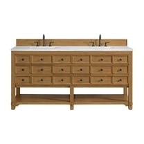James Martin Vanities 505-V72-3Af Malibu 72" Free Standing Double Basin Vanity Set - Amber