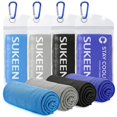thumbnail image 1 of Paquete de 4 toallas refrescantes Sukeen de 40 x 30 cm para yoga, deporte, gimnasio y más, 1 of 9