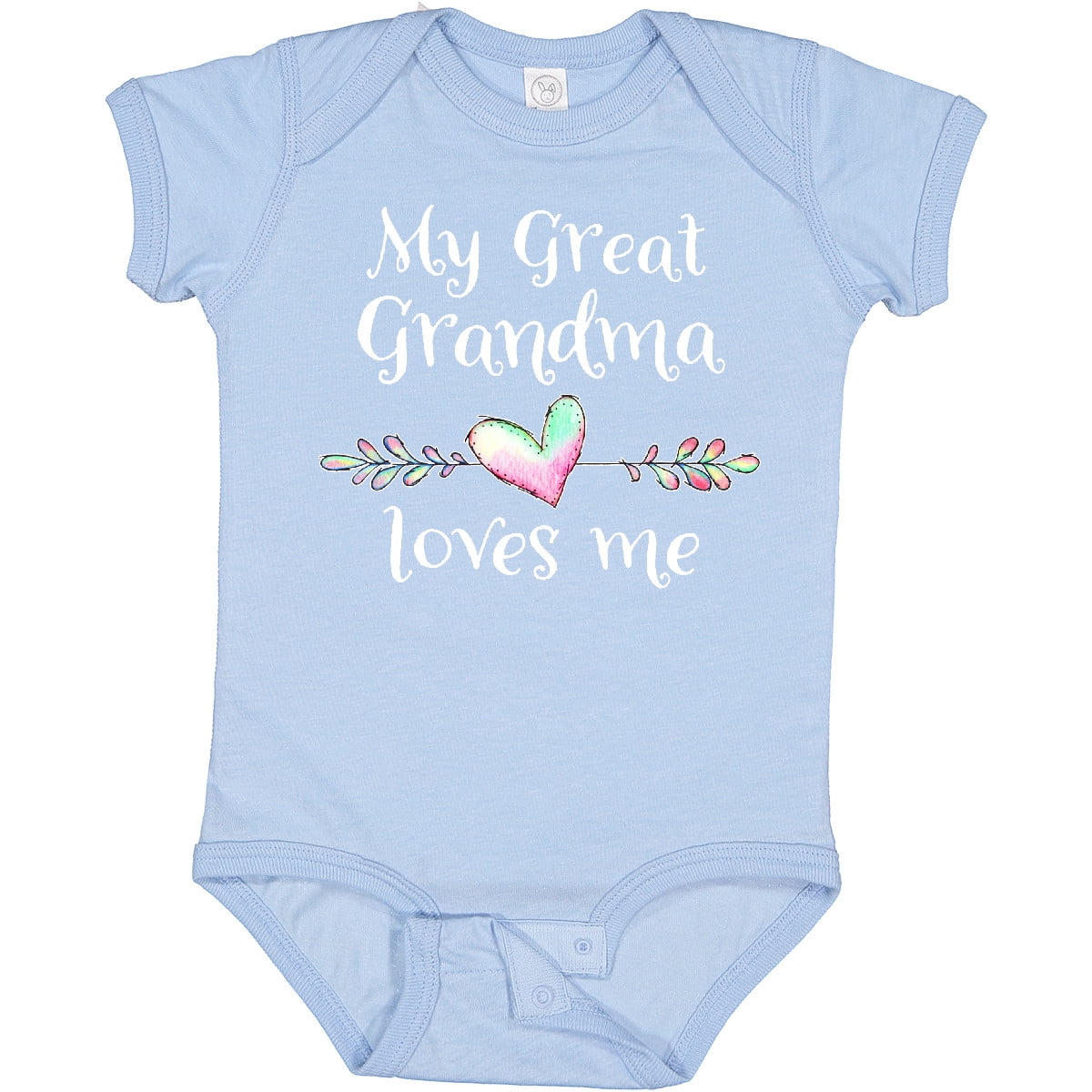 Inktastic My Great Grandma Loves Me Heart Great Grandchild Boys or Girls Baby Bodysuit