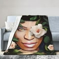 thumbnail image 1 of ZICANCN Anti-Pilling Flannel Bed Throw Blankets Lady Roses -Couch-Ultra-Soft Micro Fleece Sofa Bed Camping Travel Blanket for Adults Fairy Woman Beautiful African Black 40"x30", 1 of 8