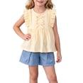 thumbnail image 3 of Rvasteizo Toddler Outfits Girl Bow Sleeveless Top Elastic Waist Shorts 0-6Years, 3 of 5