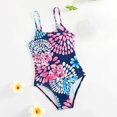 thumbnail image 4 of LYMAYTER 4-8 T Girls halter Swimsuits One Piece Cute Printed Bathing Suit for kids Toddler Summer Multi-color Bikini Swimwear, 4 of 9