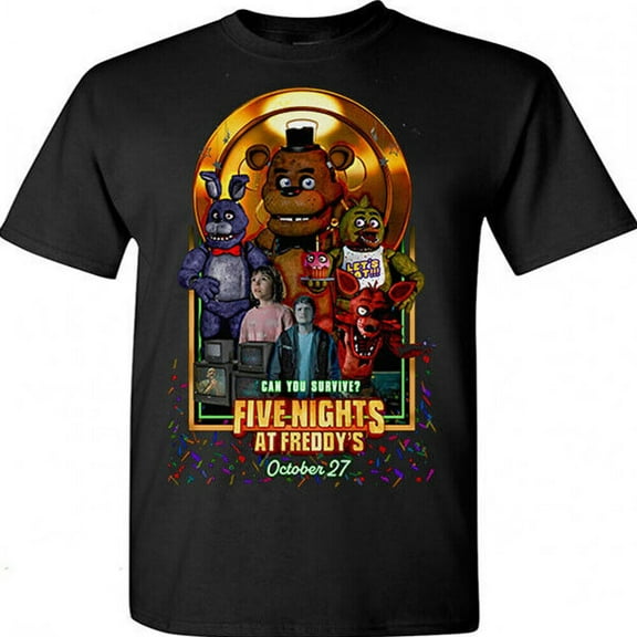 Five Nights at Freddy's 2023 Poster T shirt, Crewneck, Short Sleeve