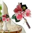 thumbnail image 2 of Pink Artificial Magnolia Flowers, Faux Magnolia Bouquet for Wedding Centerpiece, Silk Magnolia Plant for Vase Arrangement, Luxury Home Table Decor, Gift for Her, 2 of 9