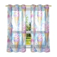 thumbnail image 6 of Yayeee Window Curtains Light Filtering 63"x42" Grommet Panel Pair Home Living Room Decor, Watercolor Ice Cream Pattern, 6 of 7