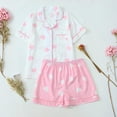 thumbnail image 2 of Womens Pajamas Set Soft Floral Printed Short Sleeve Shirts Shorts Sleepwear Outfit for Womens, 2 of 4